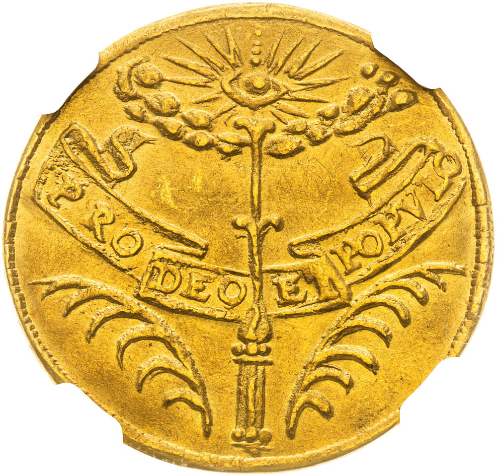 Gold token 1653 (Ducat) - back