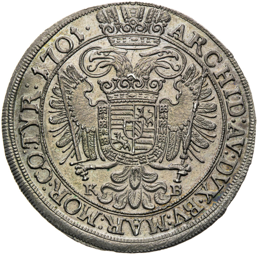 1/2 Thaler 1701 - back