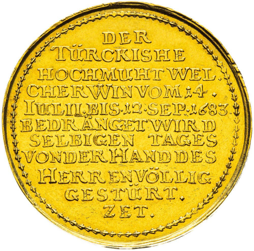 Gold medal 1683 (3 Ducats) - front