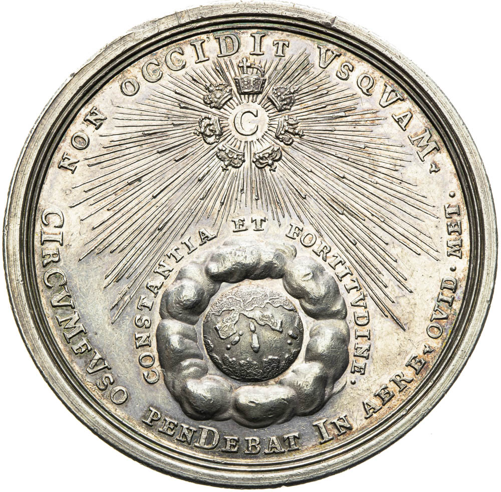 Silver medal 1712 - back