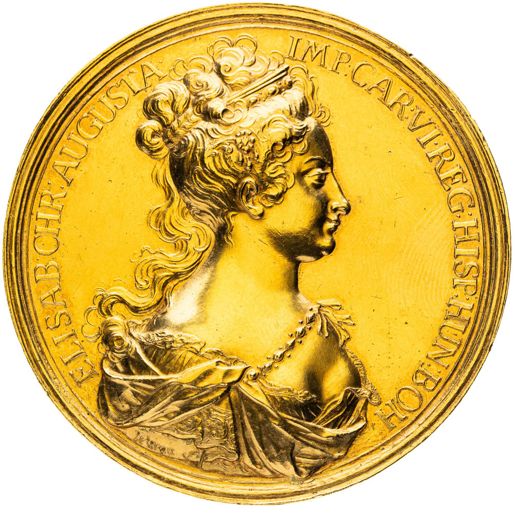 Silver medal (1708) - front