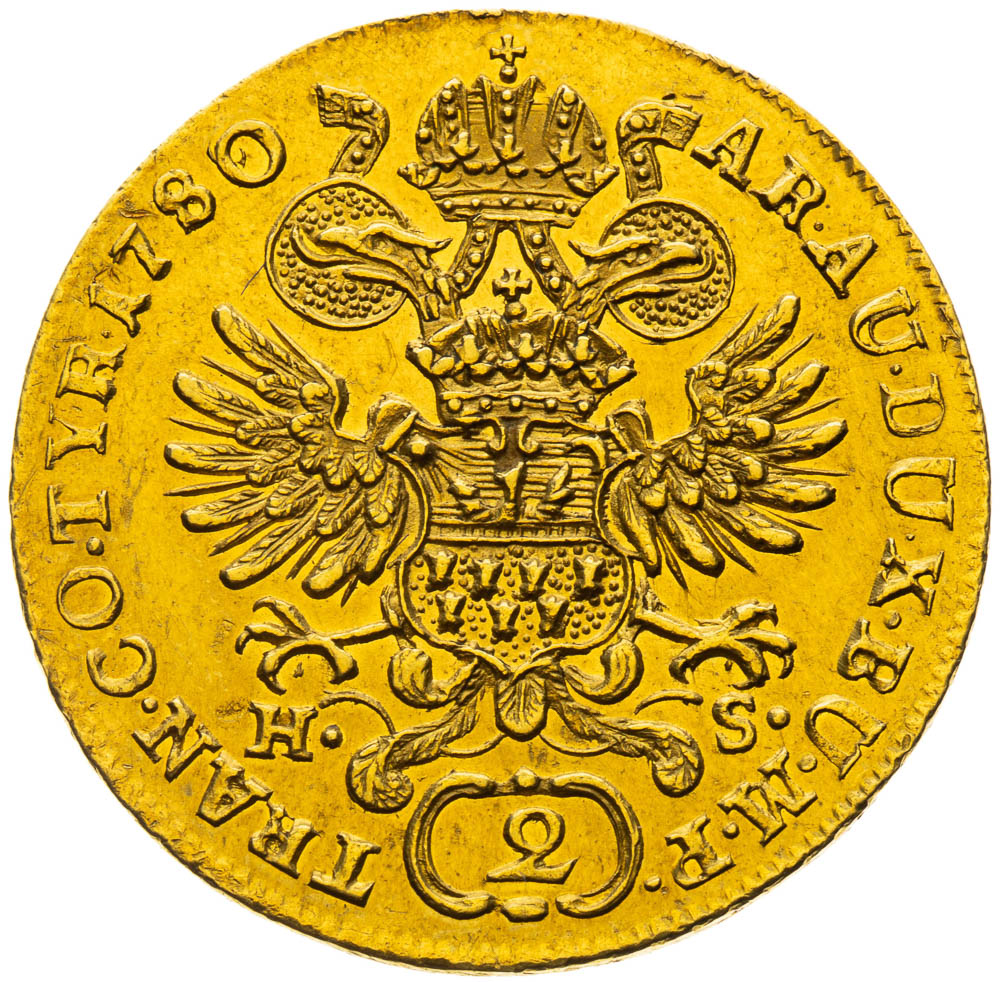 2 Ducats 1780 - back
