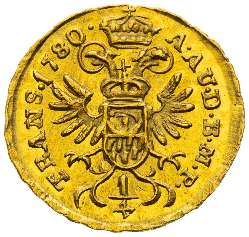 1/4 Ducat 1780 - back