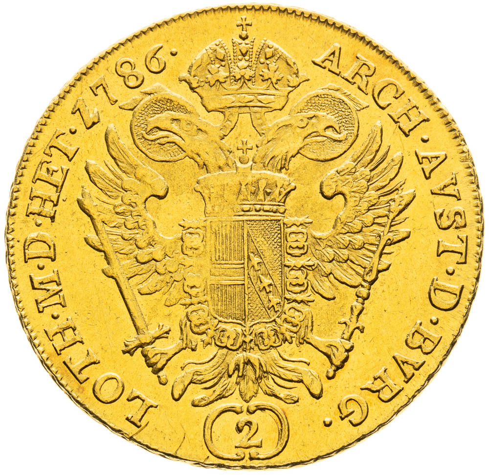 2 Ducats 1786 - back