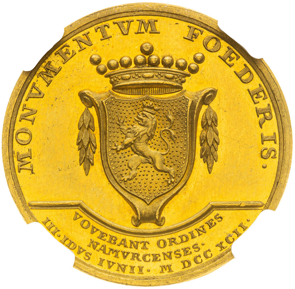 Gold medal 1792 - back