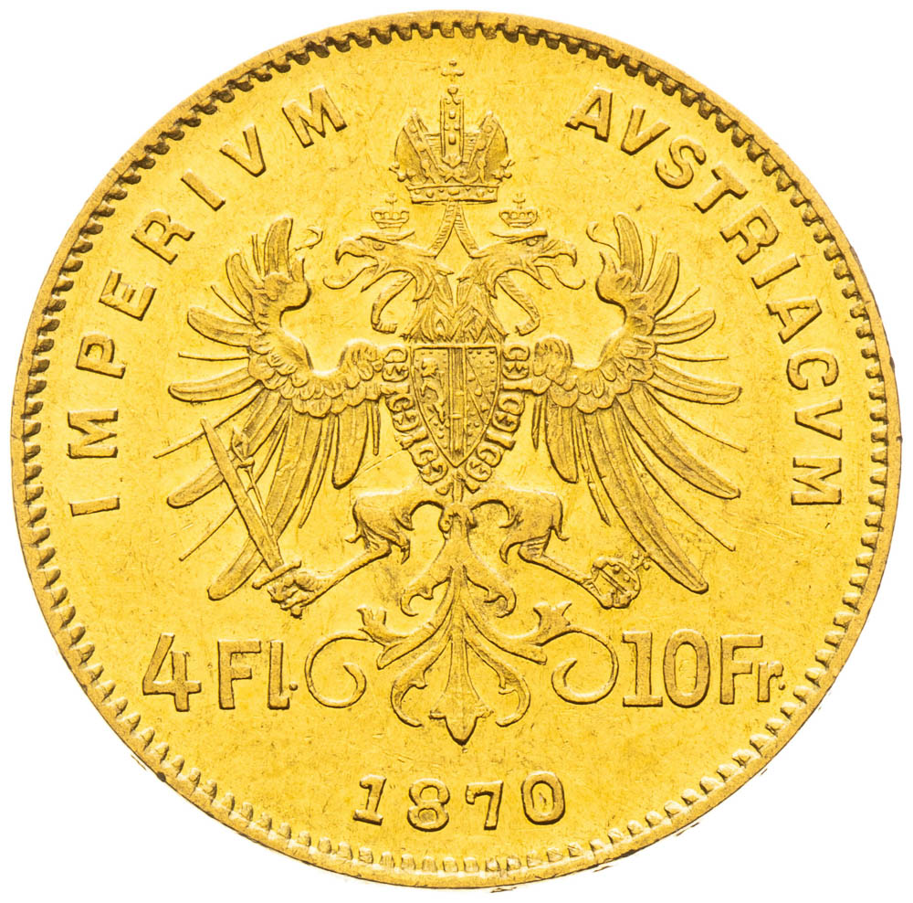 4 Gulden 1870 - back
