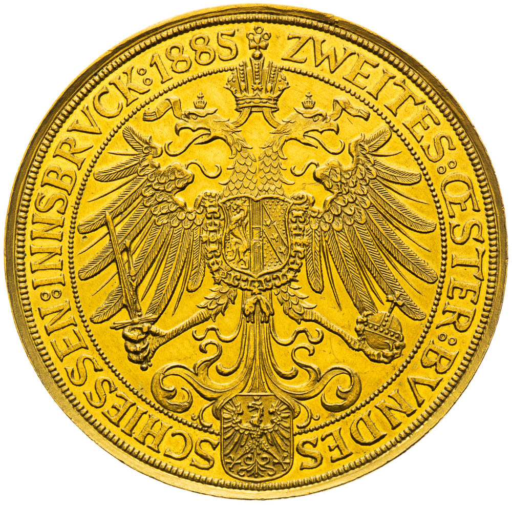 Gold Medal 1885 (4 Ducats) - back