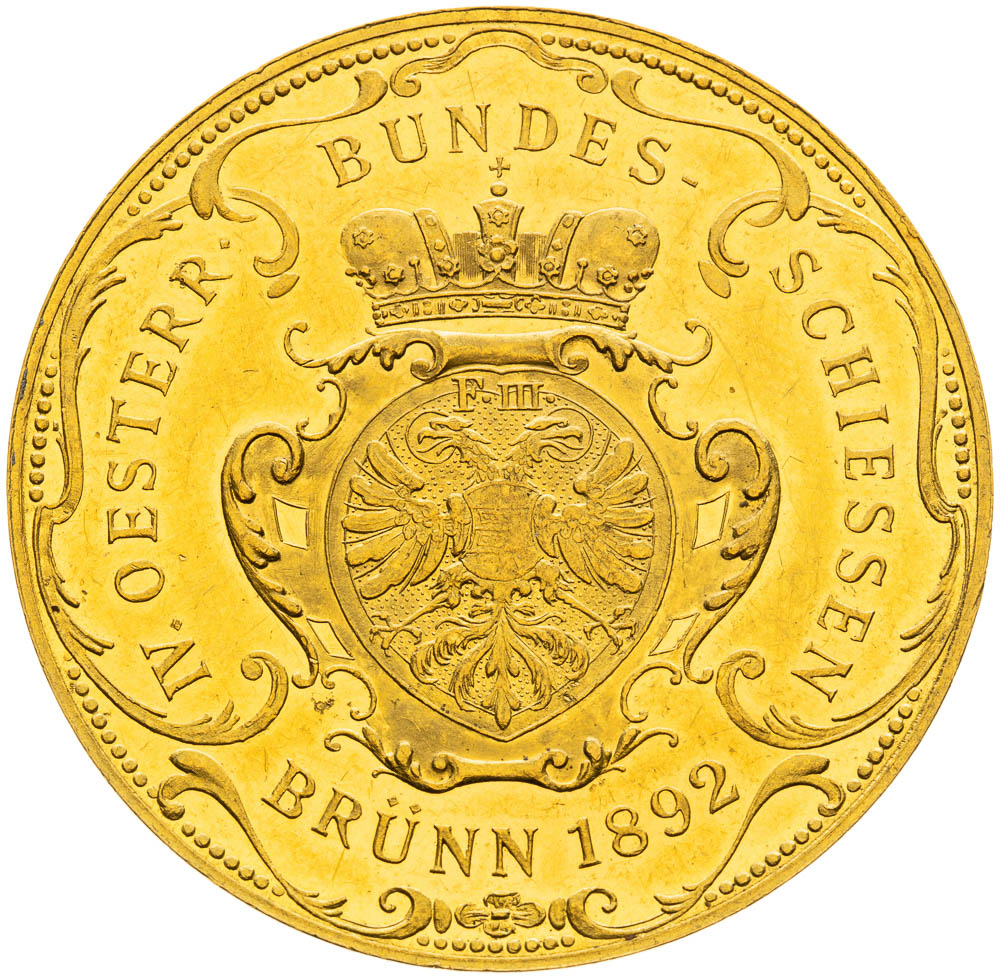 Gold Medal 1892 (4 Ducats) - front