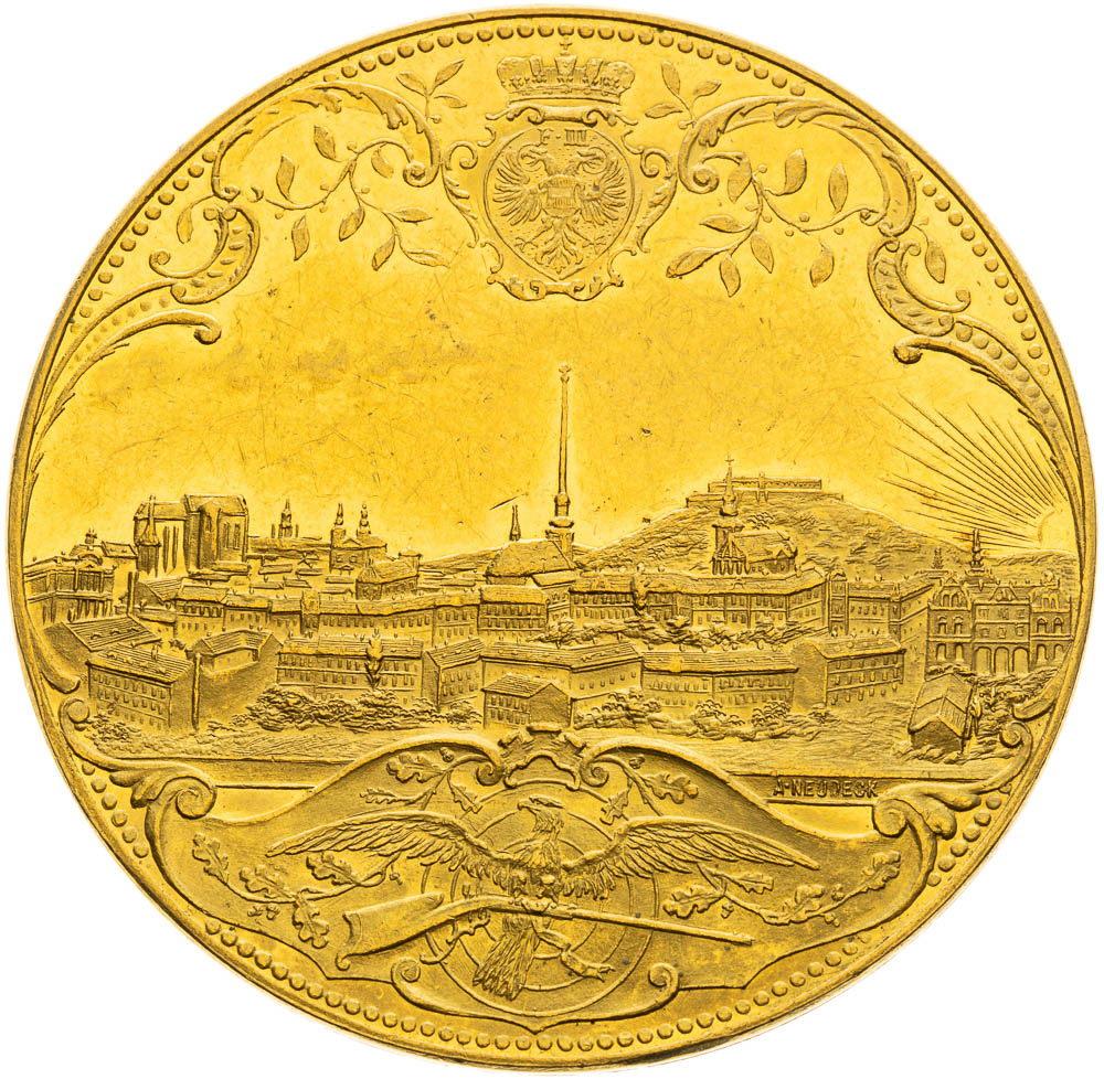 Gold Medal 1892 (4 Ducats) - back