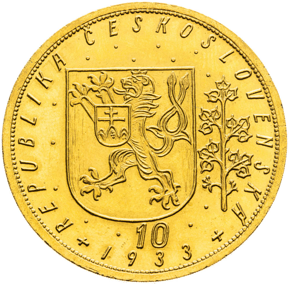 10 Ducats 1933 - back