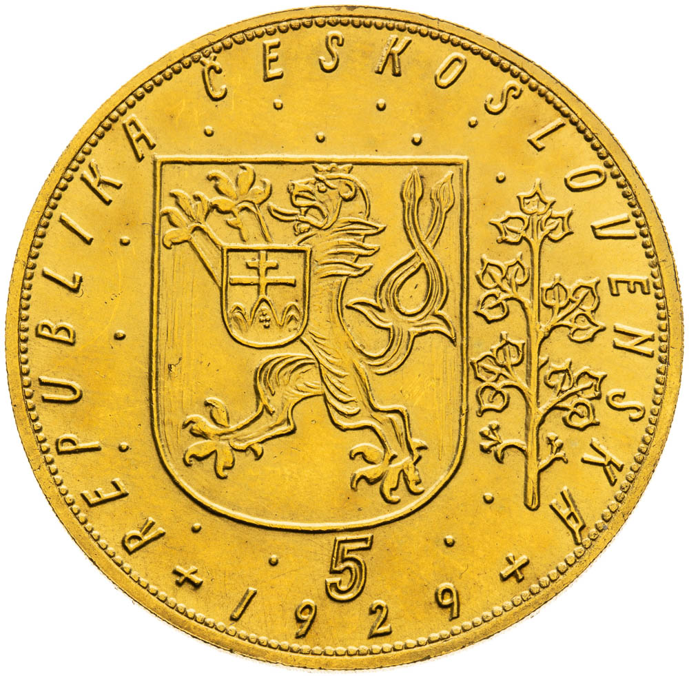 5 Ducats 1929 - back