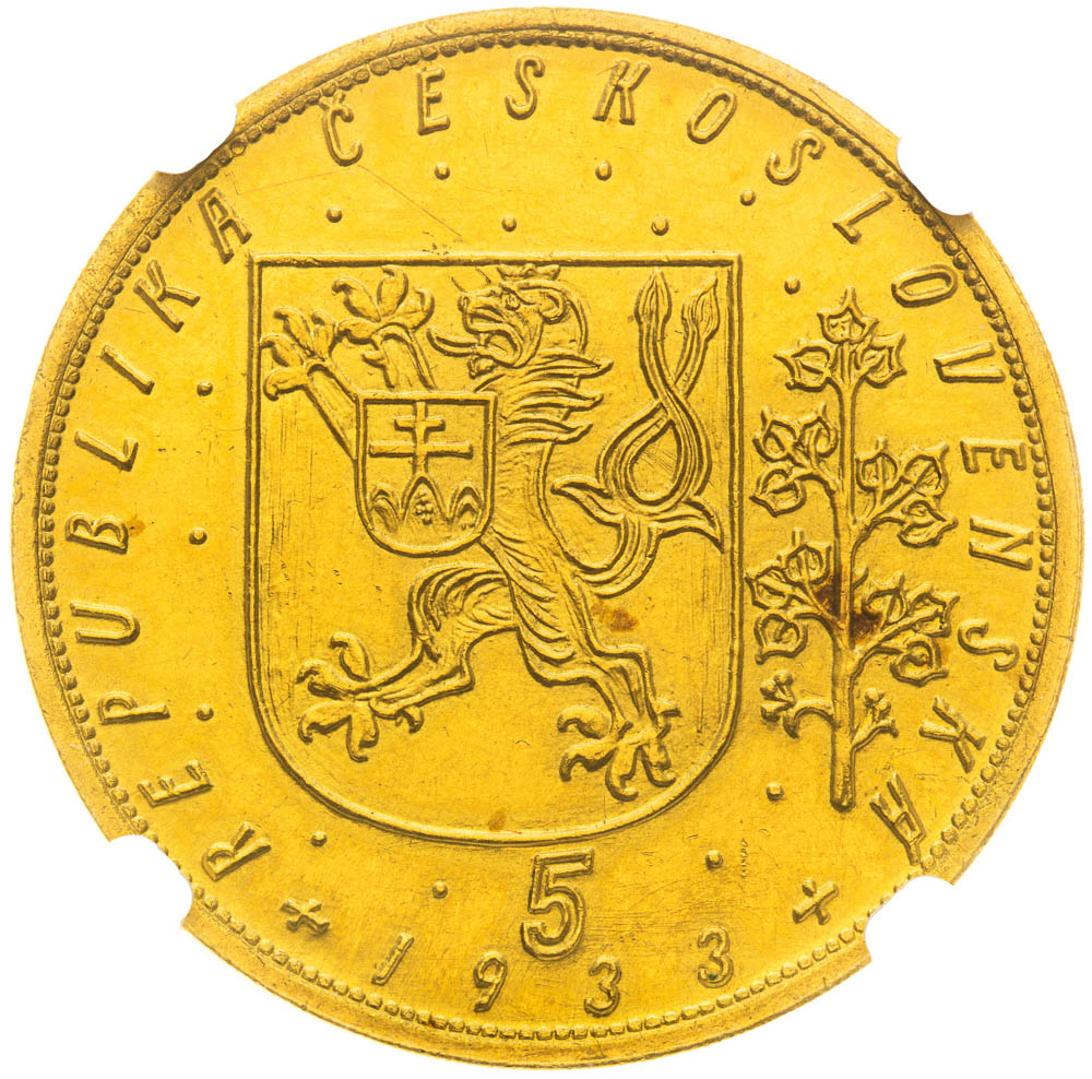 5 Ducats 1933 - back