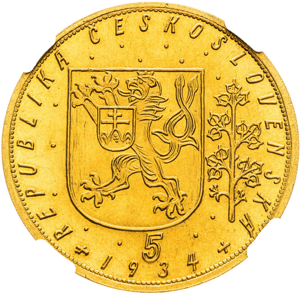 5 Ducats 1934 - back