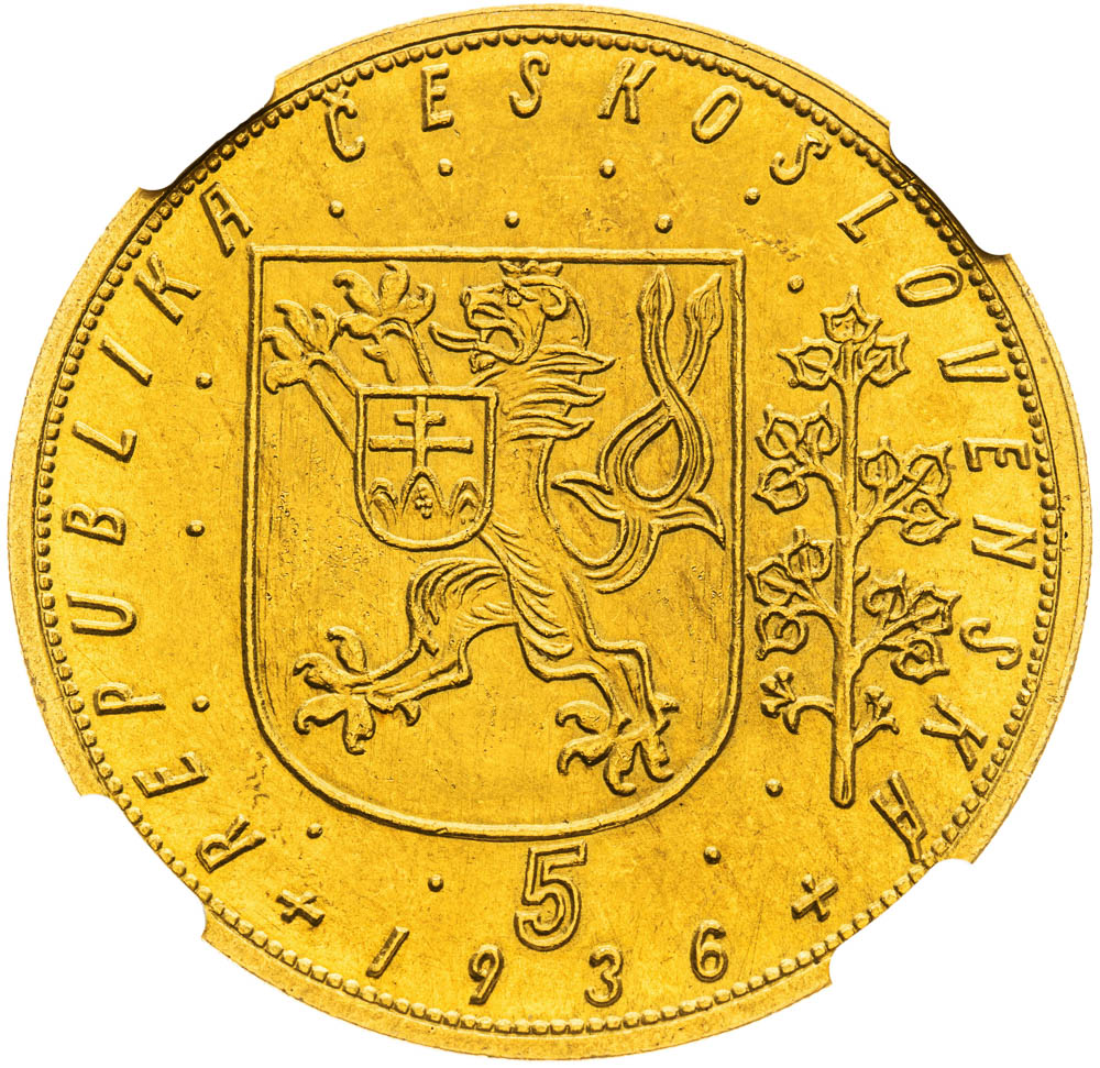 5 Ducats 1936 - back