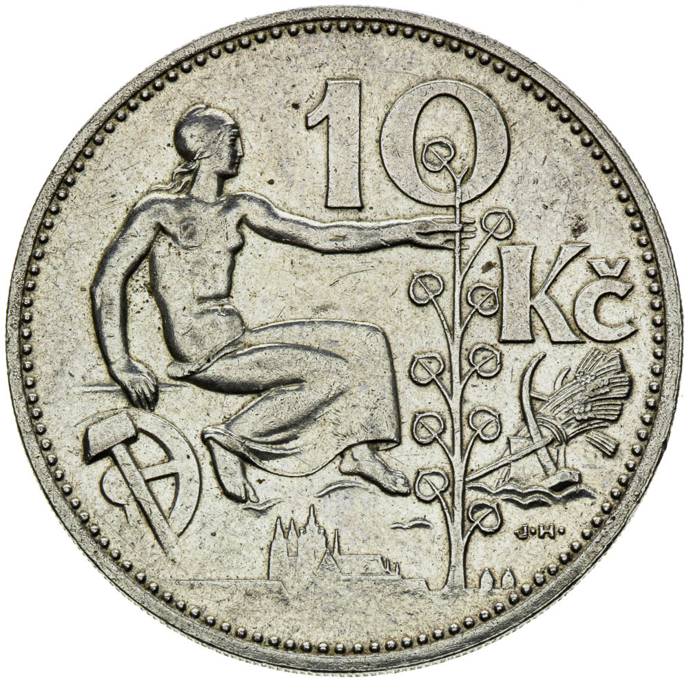10 Koruna 1933 - front