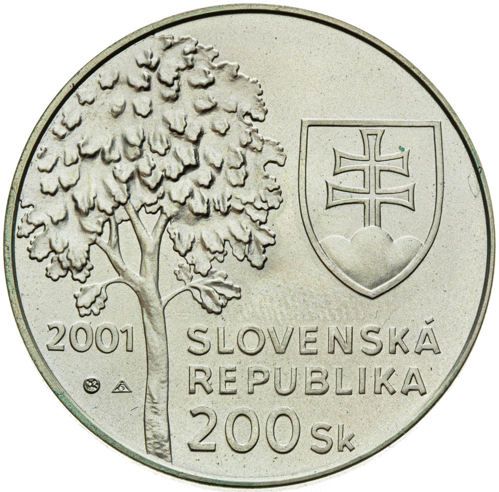 200 Koruna 2001 - back