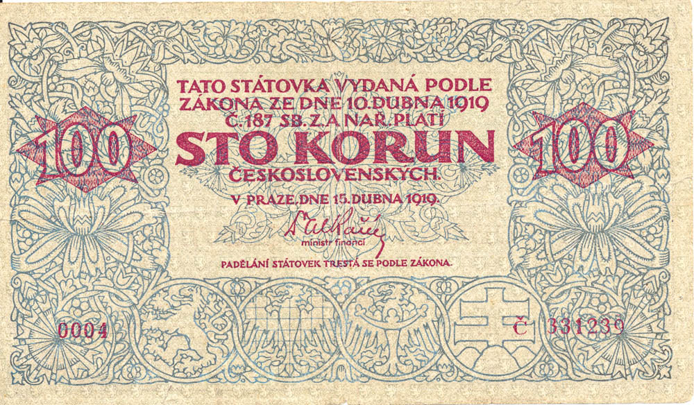 100 Koruna 1919 - front