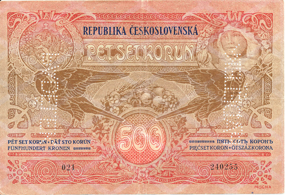 500 Koruna 1919 (Counterfeit) - front