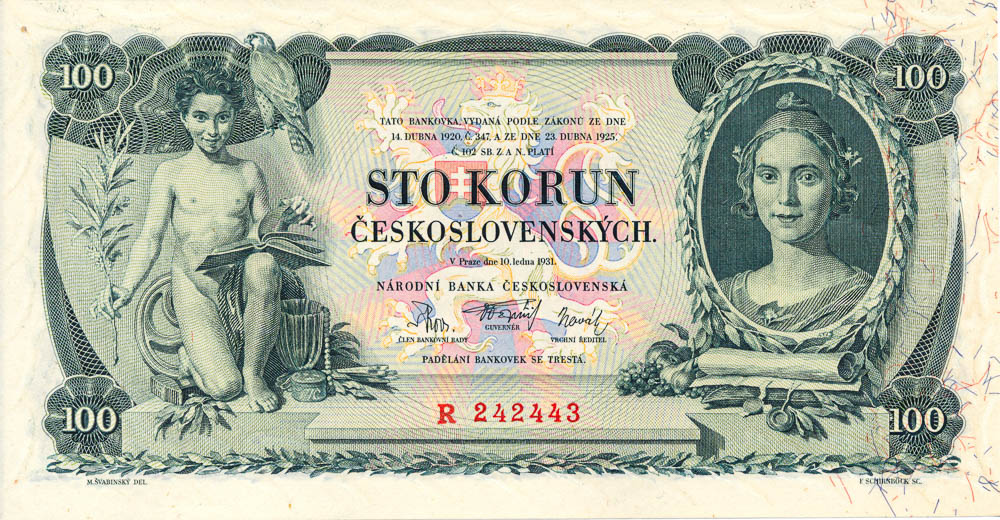 100 Koruna 1931 - front