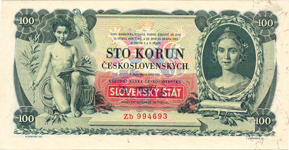 100 Koruna 1931/1939 - front
