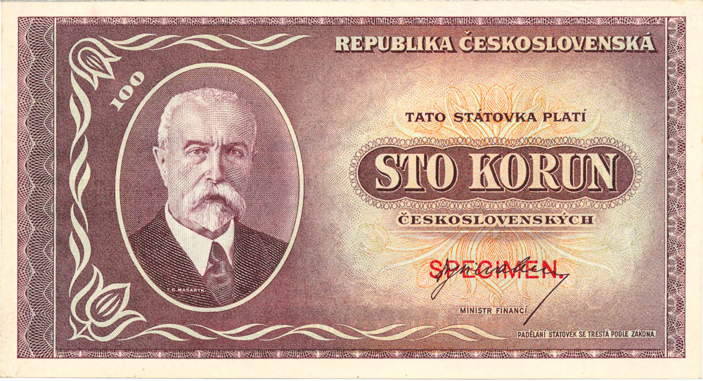 100 Koruna 1945 - front