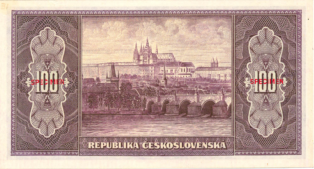 100 Koruna 1945 - back