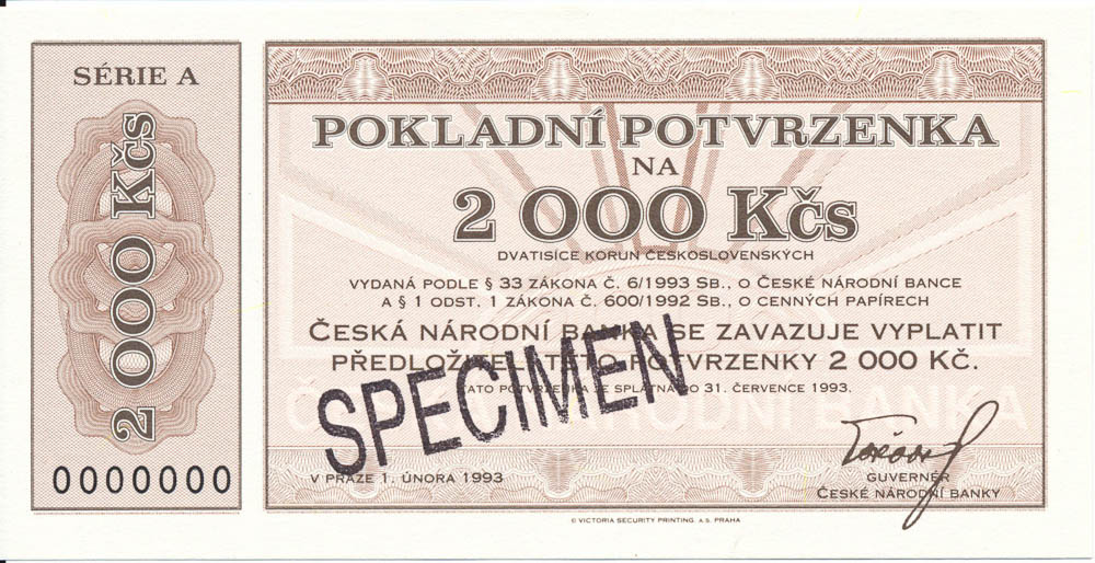 2000 Koruna 1993 - front