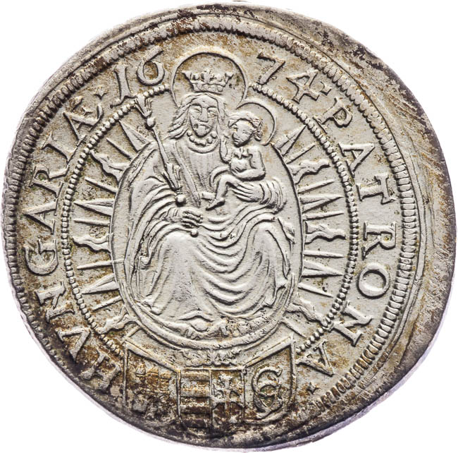 XV Kreuzer 1674 - back