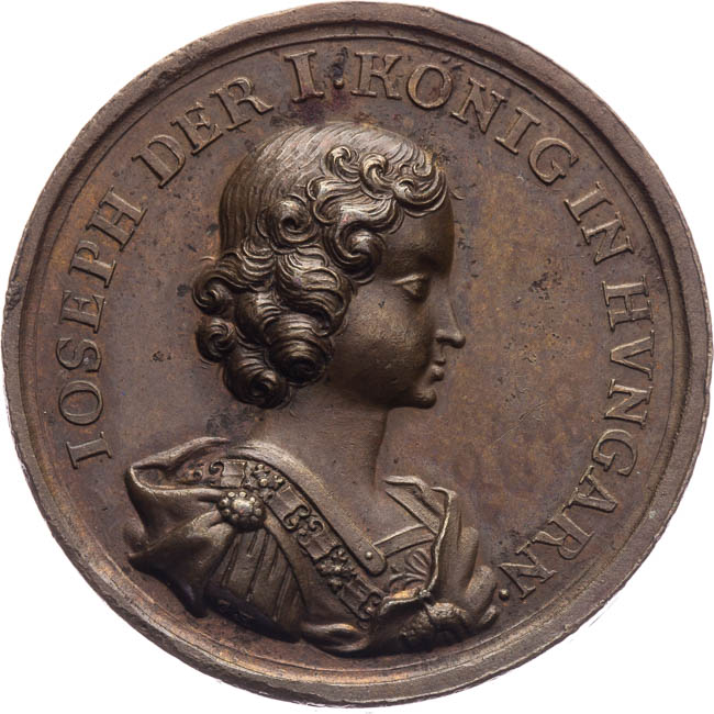 Korunovační medaile 1687 - avers