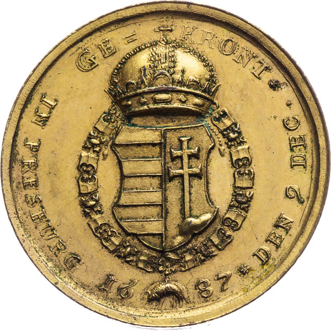 Korunovační medaile 1687 - revers