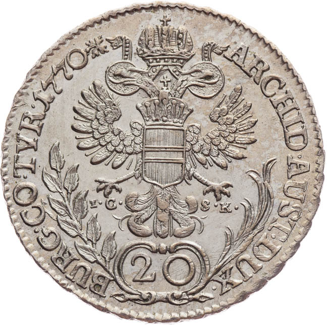 20 Kreuzer 1770 - back
