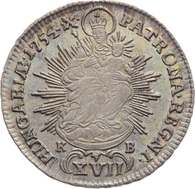 XVII Kreuzer 1754 - back