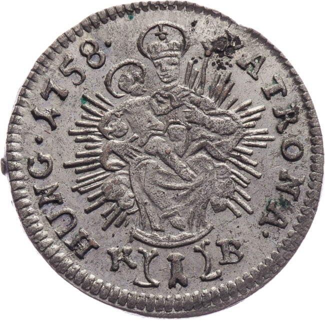 1 Kreuzer 1758 - back