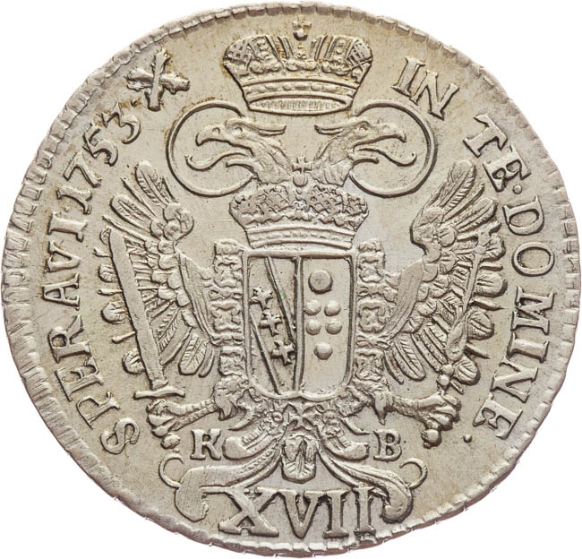 XVII Krejcar 1753 - revers