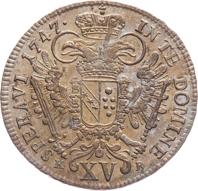 XV Kreuzer 1747 - back