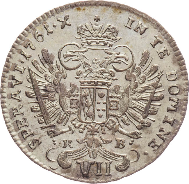 VII Kreuzer 1761 - back