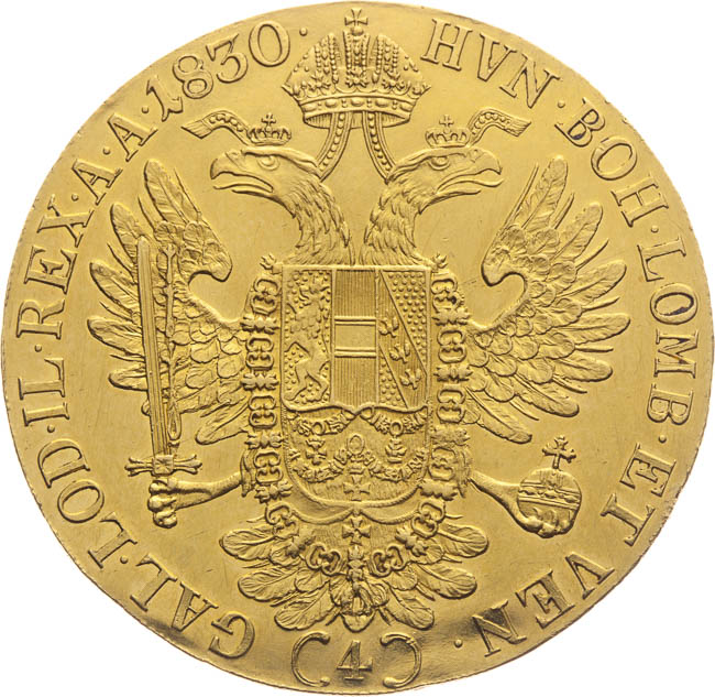 4 Ducats 1830 - back