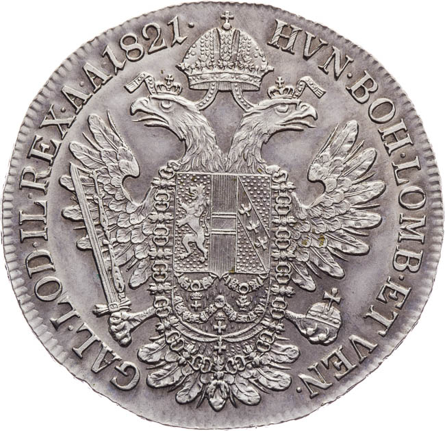 1/2 Taler 1821 - back