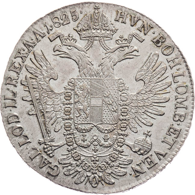 1/2 Taler 1825 - back