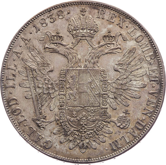Tolar 1838 - revers