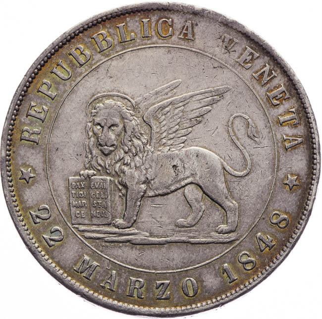5 Lire 1848 - front