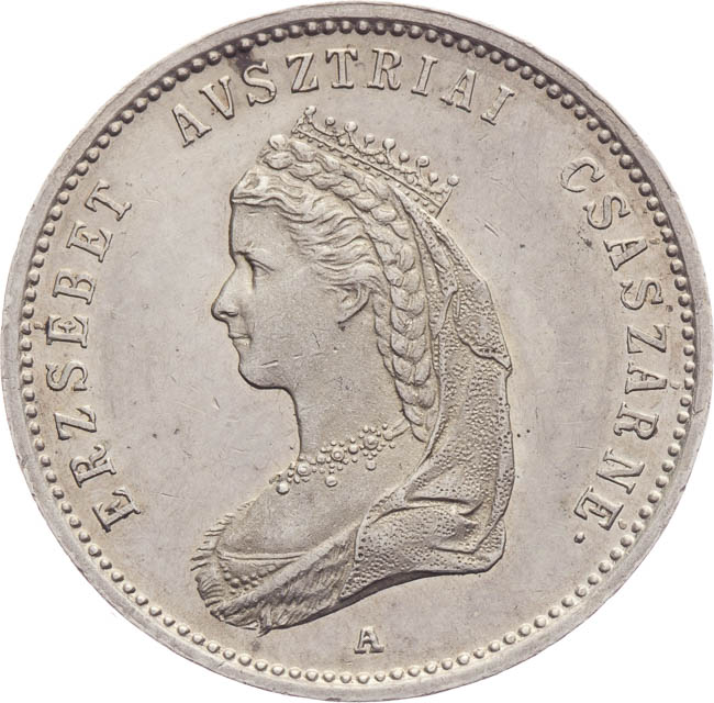Coronation token 1867 Buda - front