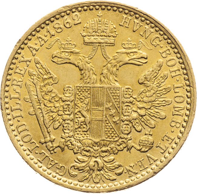 Ducat 1862 - back