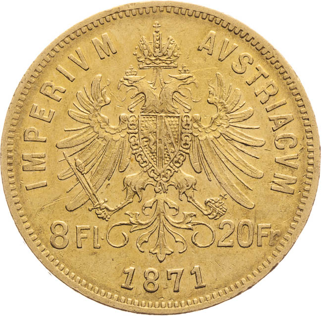 8 Gulden 1871 - back