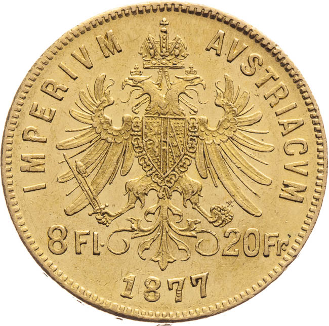 8 Gulden 1877 - back