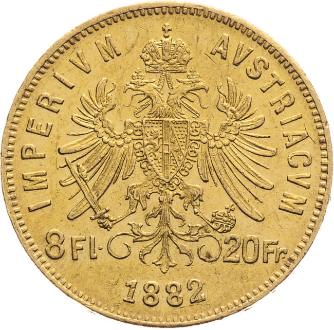 8 Gulden 1882 - back