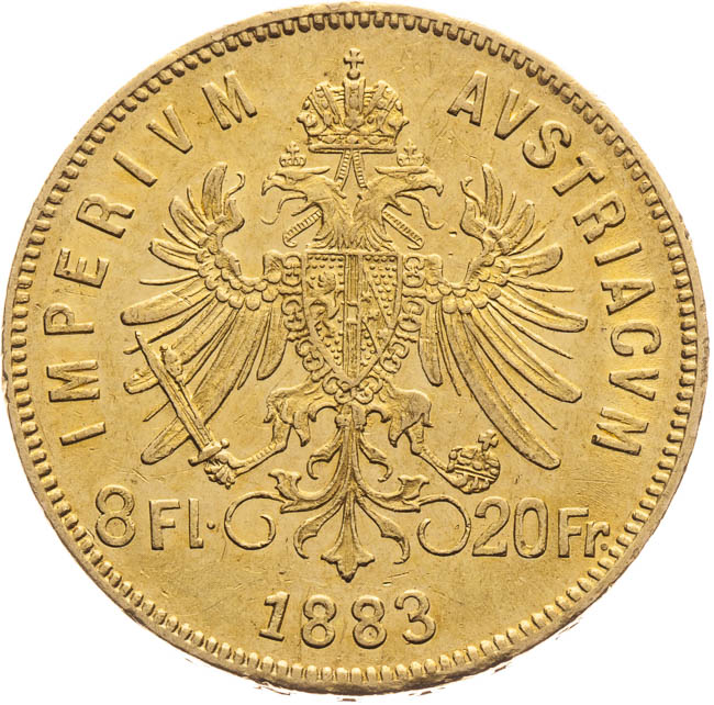 8 Gulden 1883 - back