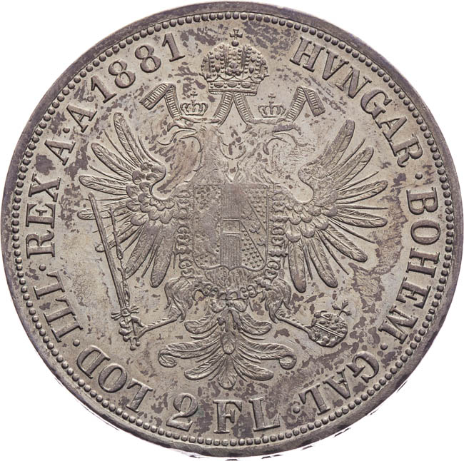2 Gulden 1881 - back