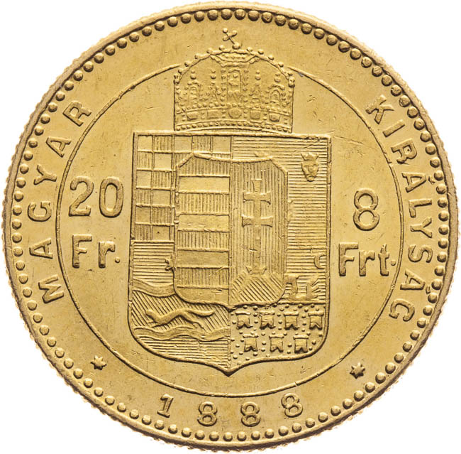 8 Gulden 1888 - back