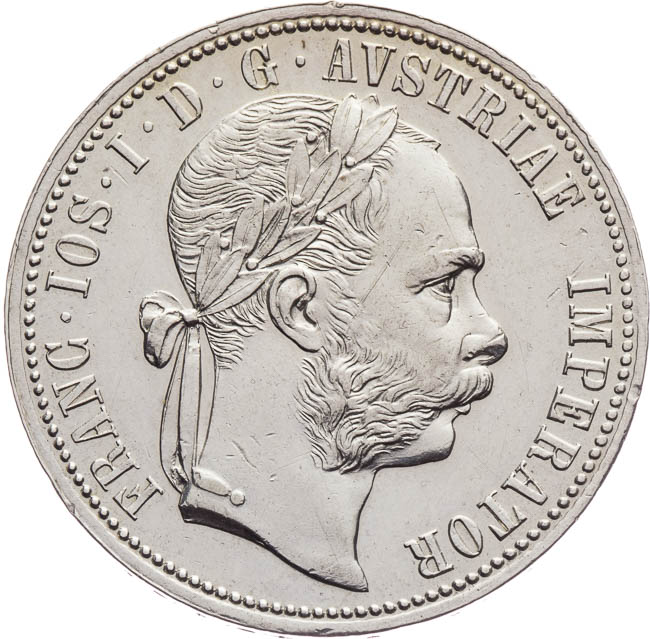 Gulden Pribram 1875 - front